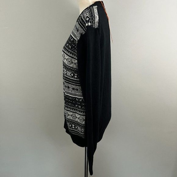 NWT WEATHERPROOF Black‎ Crew Neck Holiday Sweater (XL) - Picture 4 of 7